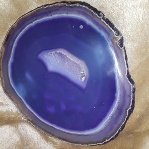 Purple agate slice w/white ring around it